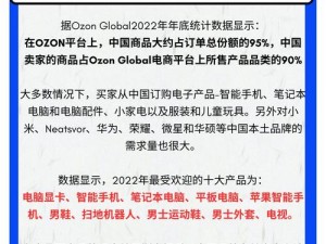 俄罗斯 ozon 选品——俄罗斯本土畅销商品推荐