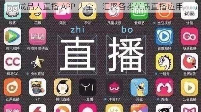 成品人直播 APP 大全，汇聚各类优质直播应用