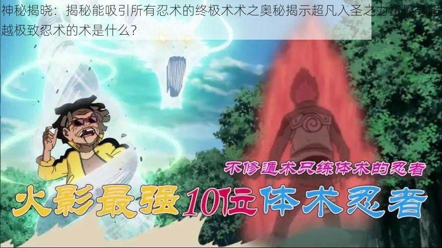 神秘揭晓：揭秘能吸引所有忍术的终极术术之奥秘揭示超凡入圣之力量探寻超越极致忍术的术是什么？