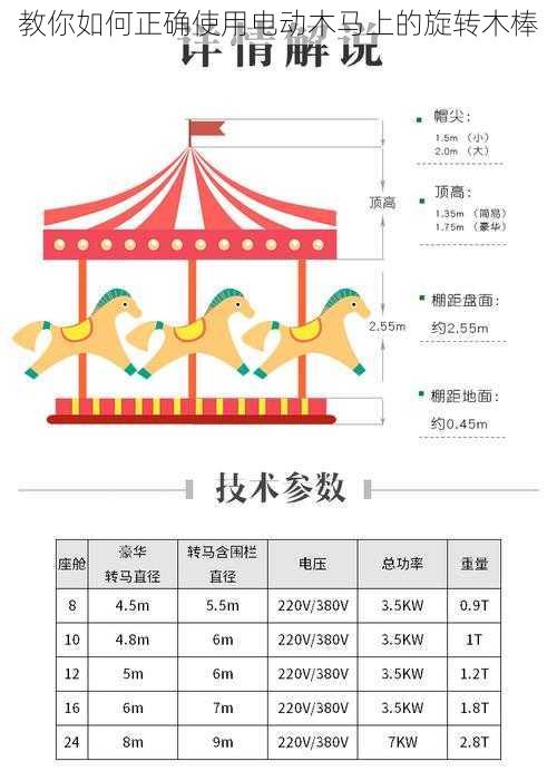 教你如何正确使用电动木马上的旋转木棒