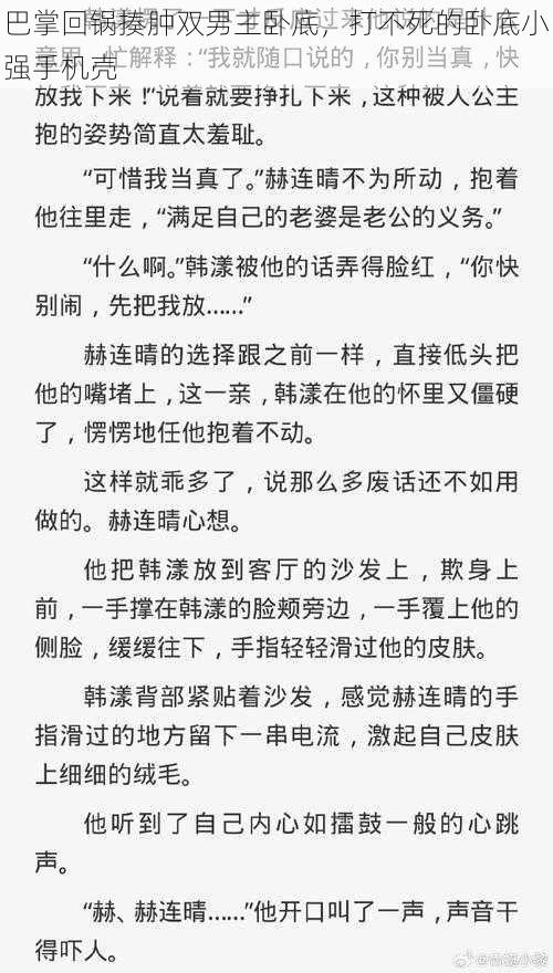 巴掌回锅揍肿双男主卧底，打不死的卧底小强手机壳