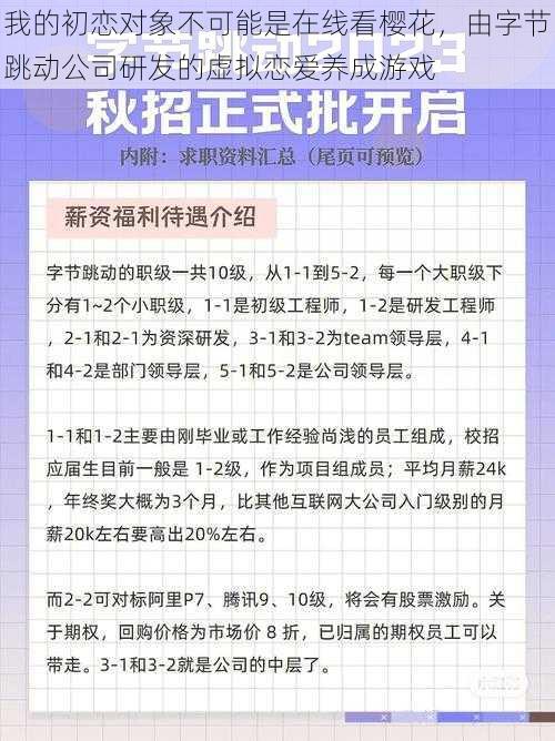 我的初恋对象不可能是在线看樱花，由字节跳动公司研发的虚拟恋爱养成游戏