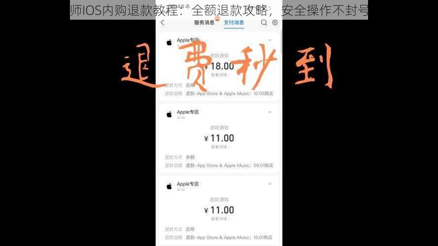 阴阳师IOS内购退款教程：全额退款攻略，安全操作不封号指南