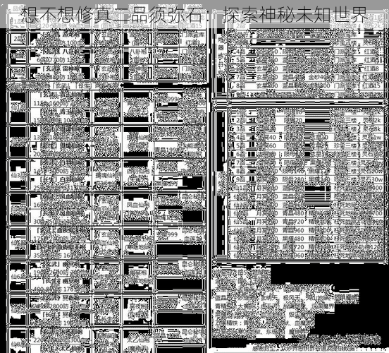 想不想修真二品须弥石：探索神秘未知世界