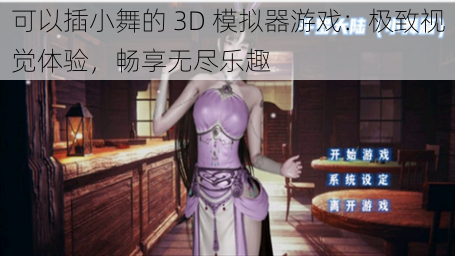 可以插小舞的 3D 模拟器游戏：极致视觉体验，畅享无尽乐趣