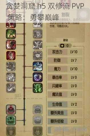 贪婪洞窟 h5 双修流 PVP 策略：勇攀巅峰