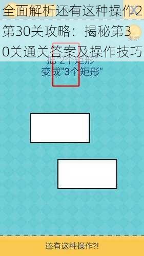 全面解析还有这种操作2第30关攻略：揭秘第30关通关答案及操作技巧